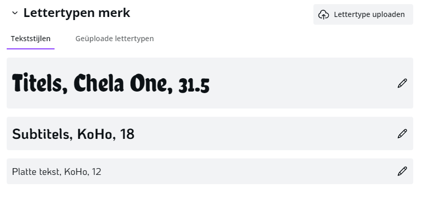 Eigen lettertypes uploaden in Canva