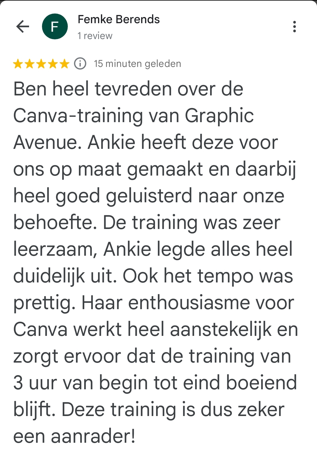 Review zakelijke Canva training MEE NL